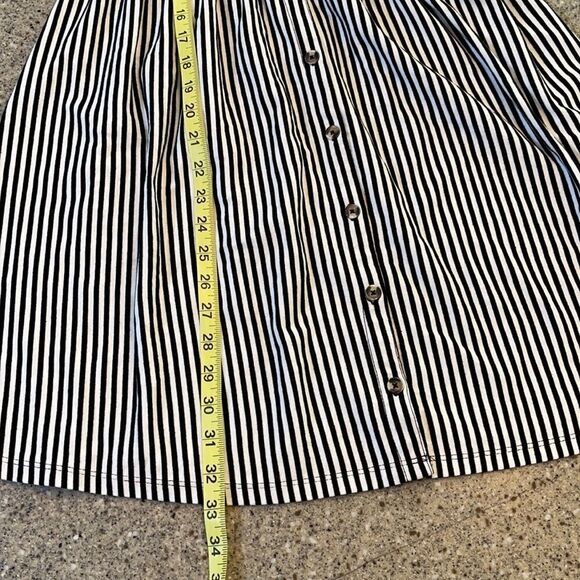 ASOS Dress *NWOT* Mini V Neck Button Through Smock Dress in Stripe - Picture 8 of 9